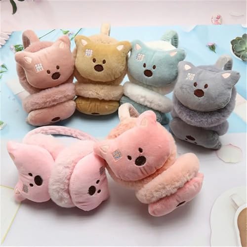 Cache-Oreilles Enfant Ours en Peluche Kaki - Un Doux Cocon de Chaleur pour l'Hiver