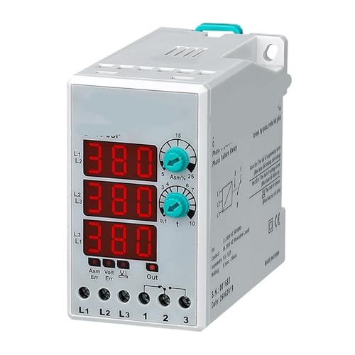 Relé de pérdida de fase digital DFK-05F de 380V con regulación de asimetría trifásica