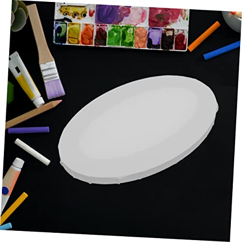 Lienzo de algodón para pintura al óleo ovalado blanco con marco irregular creativo 4
