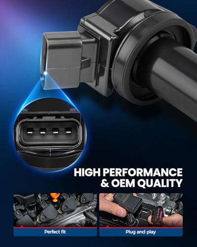 Image of KAX Ignition Coils & Spark Plugs Set Fit for Toyota Sienna, Highlander | (w /tool) Sienna 2004-2006, Highlander 2004-2008 3.3L, RX330 /ES330 2004-2006, Solara 2004-2008 3.3L, RX400h /Camry UF267