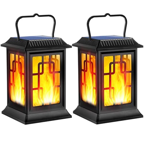Ollivage Solar Lanterns Outdoor Waterproof Hanging Solar Lanterns Garden Lights