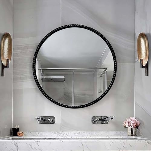 Miroir salle de bain antibuée noir de 60 cm tactile avec 3 couleurs d'éclairage LED - 6