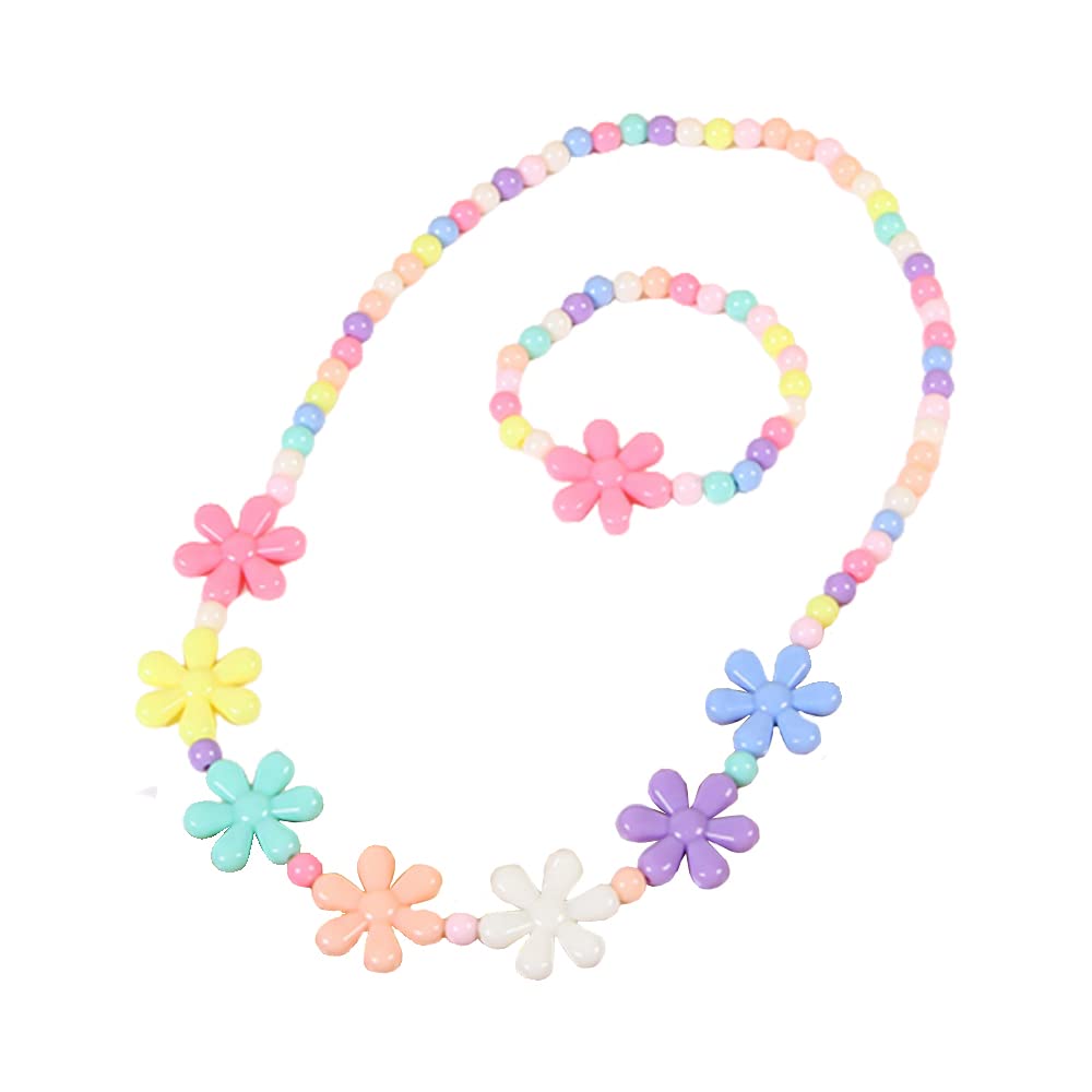 SYGA Candy Necklace Childrens Spot Jewelry Beads Necklace Bracelet Two-piece Set For Kids, Girl, Gift, Party - Plum Blossom (B09YYM9QVP) Amazon Price History, Amazon Price Tracker
