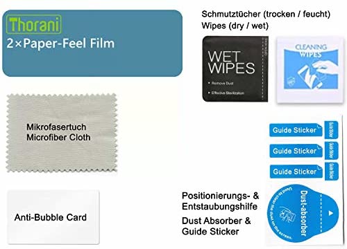 Thorani 2 Stück Paper-Feel Unterschriftsfolie für Topaz SigGem Color 5.7 (T-LBK57GC) & Topaz SignatureGem LCD 4x5 (T-LBK766) - Matte TPU-Folie zum Schreiben wie auf Papier