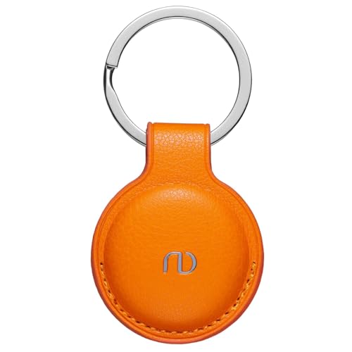 Llavero antiarañazos para Airtag con hebilla de protección completa naranja