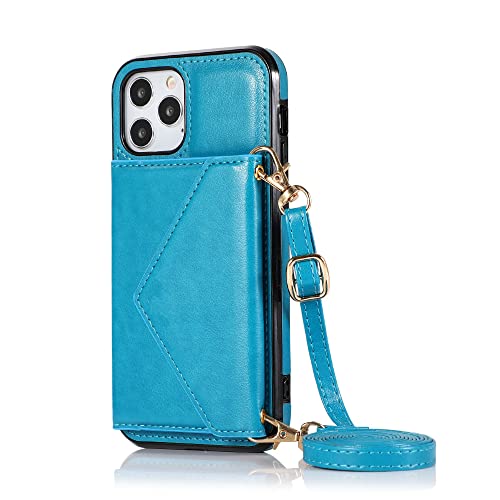 Coque de téléphone pour iPhone 13 Mini avec porte-carte lanière