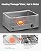 VEVOR 5-Pan Commercial Food Warmer, 24QT Electric Steam Table, 1200W Professional Countertop Stainless Steel Buffet Bain Marie with 86-185°F Temp Control for Catering and Restaurants, Silver