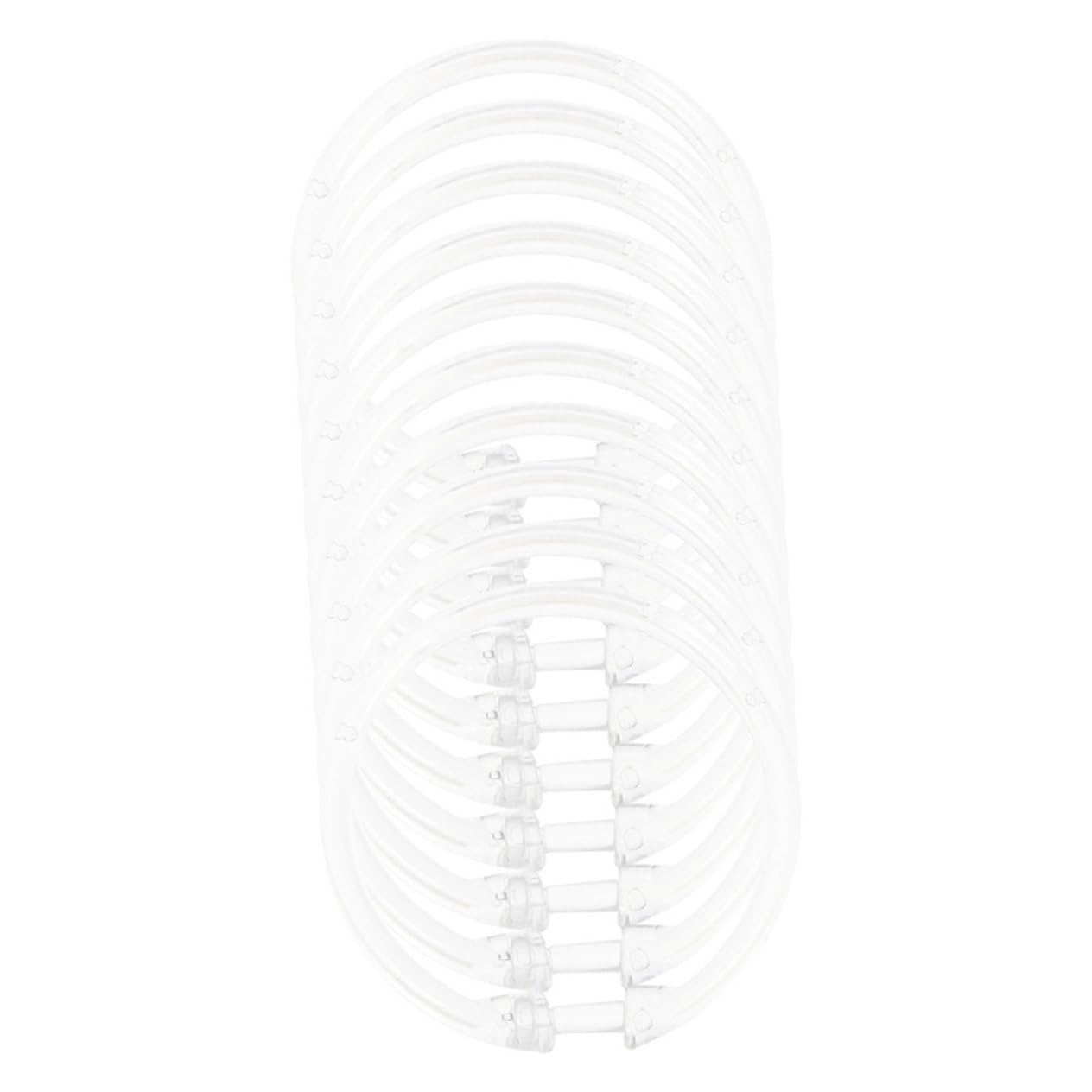 ABOOFAN 1set Clear Curtain Hanging Rings Flexible Shower Curtain Hooks for Easy Installation Material 10pcs