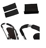 3 pc Cushion Shoulder Harness Pad Covers and Handlebar Covers Grips Slip On for CHICCO Baby Child Strollers and/or Car Seats Accessories Replacement Parts (Handlebar Grips Only)
