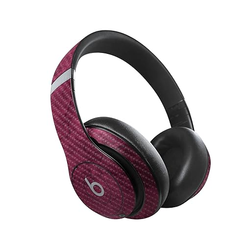 Image of MightySkins Carbon Fiber Skin Compatible with Beats Studio Pro - Pink Gravel | Protective, Durable Textured Carbon Fiber Finish | Easy to Apply