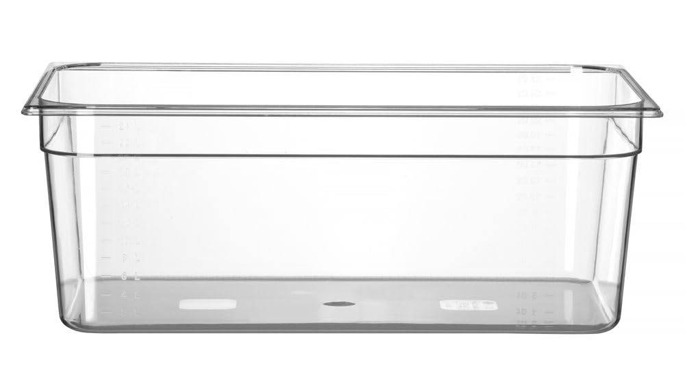 HENDI Recipiente Gastronorm 1/1 - PC - Transparente - 28 L - 530x325x(H) 200 mm