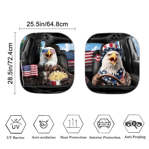 Image of Independence Day Eagles Car Sun Shade Windshield Foldable Removable Automotive Accessories Auto Interior Protector Reflect UV Sun and Heat and Protect Your Car