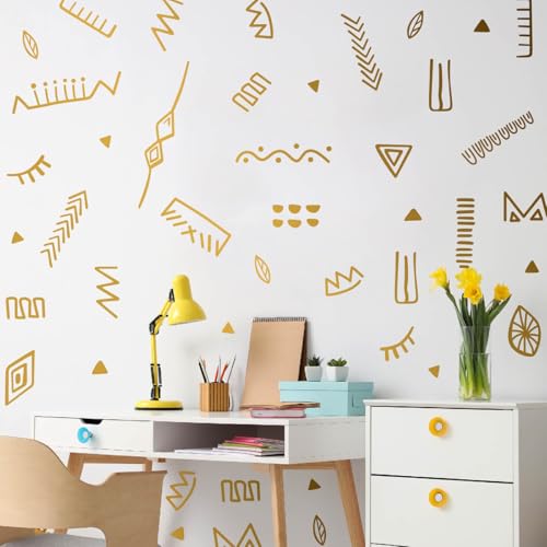 Vinilo Decorativo Tribal Moderno con Diseño Geométrico Negro miniatura 3