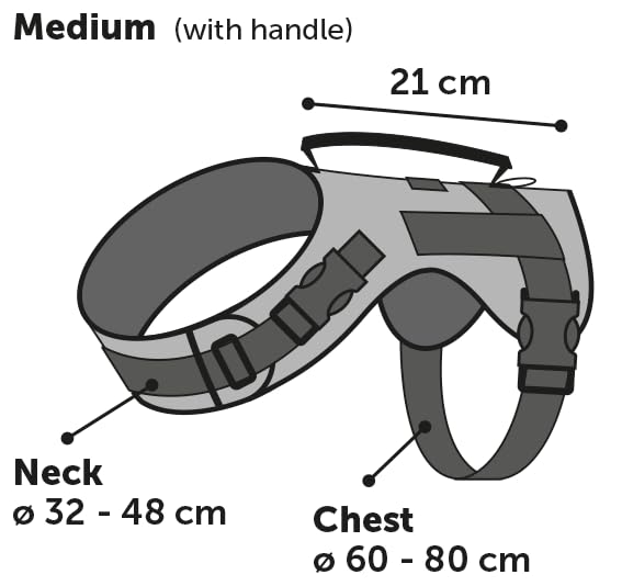 Flamingo Dog Harness Uranus Jungle camouflage M 32-48cm 60-80cm 21cm 38mm, Khaki - Image 4