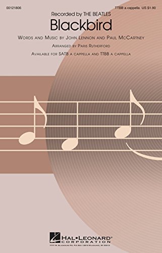 Blackbird choral score arrangement polyphonique pour chant choral mixte