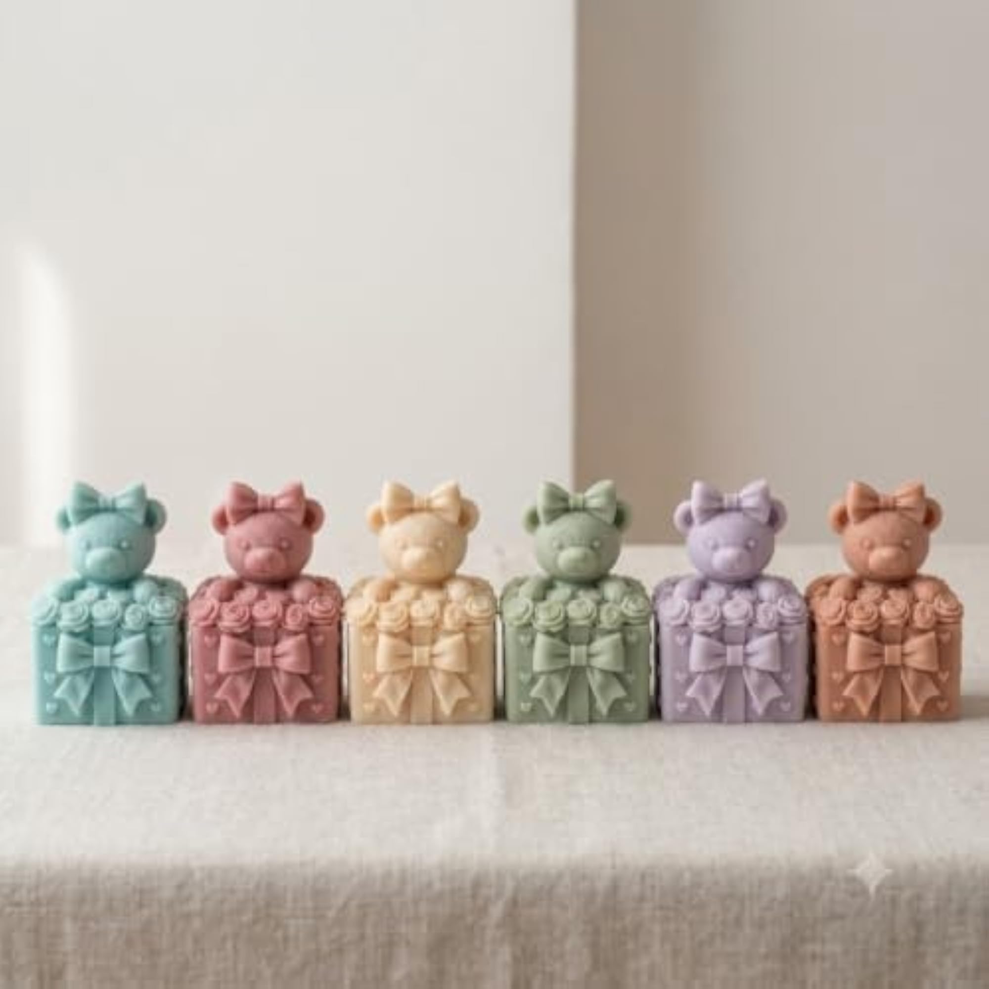 Teddy Bear Candle Silicone Mold for DIY Handmade Gifts
