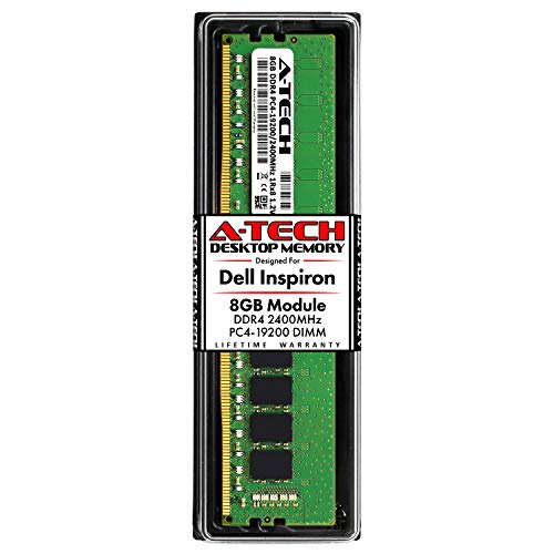 A-Tech 8GB 2400MHz DDR4 RAM module โ A-Tech 8GB RAM for Dell Inspiron 3268, 3668, 5675, 5676 | DDR4 2400MHz DIMM PC4-19200 288-Pin Non-ECC UDIMM Desktop Memory Upgrade Module