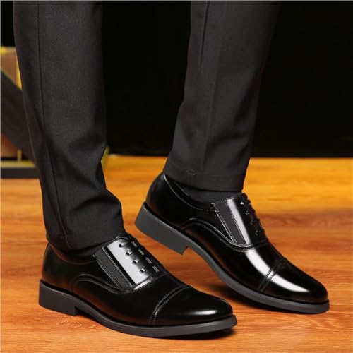 Men's Slip On Black Formal Dress Shoes Business Uniform Loafers Large Size Casual Leather Shoes for Instructor3