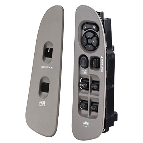 Joytutus Master Power Window Switch and Bezel Replacement for Ram 1500/2500/3500 2002-2009 Window Switch and Driver& Passenger Bezel (Taupe)