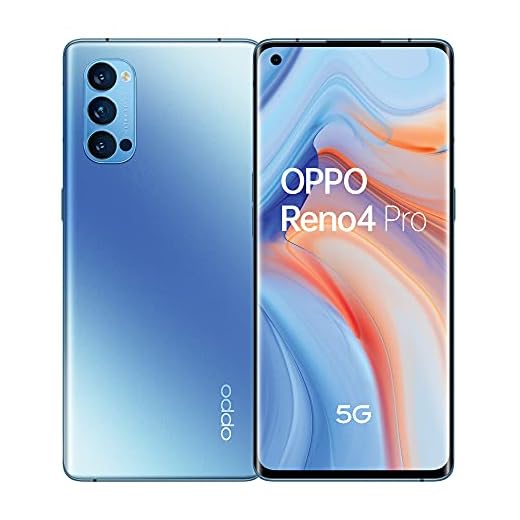 OPPO Reno4 Pro Smartphone 5G, Processore Qualcomm Snapdragon 765G, Display 6.5'' AMOLED e Refresh Rate 90Hz, 4 Fotocamere con 48MP eLDAF, RAM 12GB e 256GB Espandibili, Dual Sim, 2020, Galactic Blue