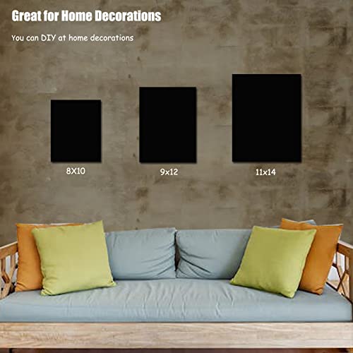 Gredak Black Canvases For Painting, 11X14 Inch 12-Pack Blank Black Canvas, 100% Cotton Canvas Panels, Paint Supplies For Adult, Perfect Art Supplies For Acrylics And Oil Paints #TOP4