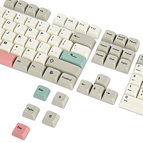 Image of Guffercty kred 9009 Retro XDA Profile Keycaps Set - Minimalist Dye-Sub PBT Compatible with 60% /65% /75% /96% Mechanical Keyboards (9009-XDA)