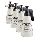 GLORIA Drucksprüher Pro 100 | 1 L Sprühflasche für Werkstatt & Handwerk, 1 L (Packung mit 4)