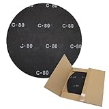 QZATACAEN 430mm（17"） Zentimeter Sanding Screen Discs - 80 Grit Silicon Carbide Mesh Sanding Disc for Hardwood Floors - Heavy Duty Floor Buffer Pads, 10 Pack - Durable & Efficient Sanding ﻿