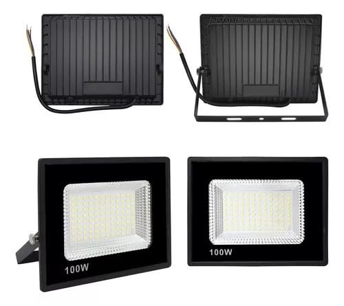 Combo 2 Refletores 100w IP66 Branco Frio Bivolt