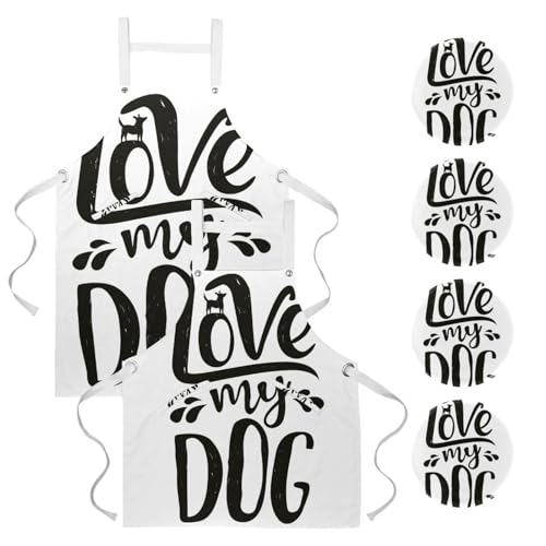 Tablier de cuisine pour pâtisserie et nettoyage de la maison Lot de 2