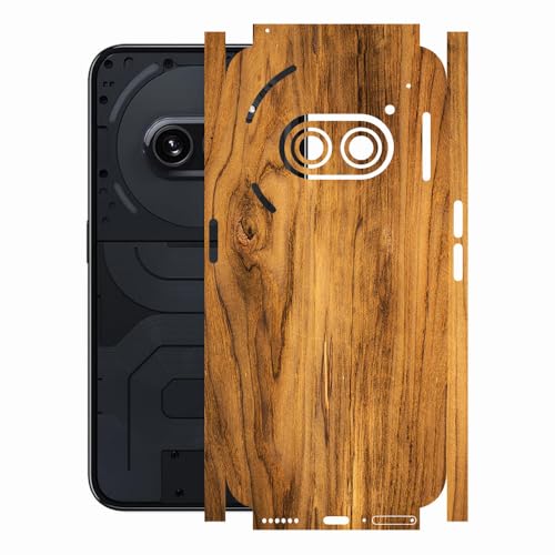 AtOdds - Full Body Back Screen Guard Protector Film - Wooden Textured Lamination Wrap Skin Sticker for Nothing Phone 2A (5G) | Scratchproof Matte Finish (Design - Oak Wood)