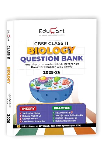 Image of (OLD) Educart CBSE Class 11 Biology Question Bank 2026 (Strictly for 2025-26 Exam)