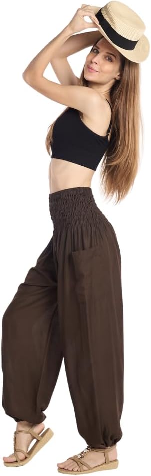 Tranquil Threads High-Waisted Boho Harem Yoga Pants for Women - Image 5