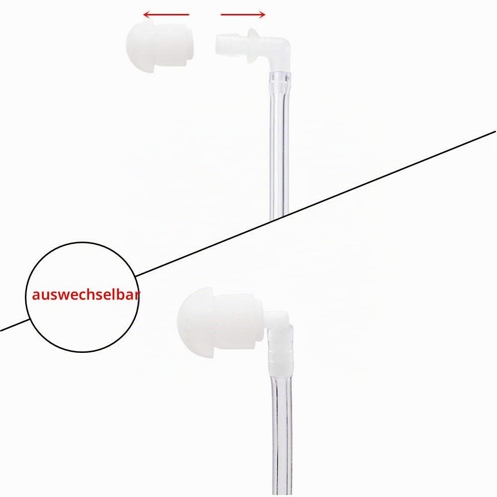 HYS Funkgerät Headset verdeckt Akustik Tube Security Schallschlauch Kopfhörer kompatibel mit Motorola CP040 DP1400 GP68 GP88 GP300 CT150 Pro1150 2-Wege-Radio (Schwarz-10)