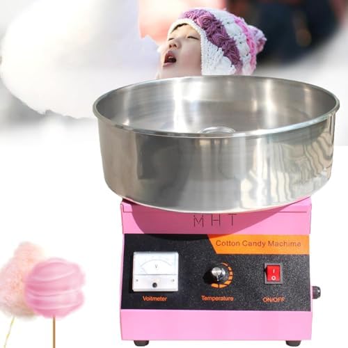 Cotton Candy Machine - Stainless Steel Bowl, Sugar Scoop & Storage Drawer for Family Parties, Birthdays, Christmas, Festivals & Parks - Fun Treat Maker for Kids & Adults