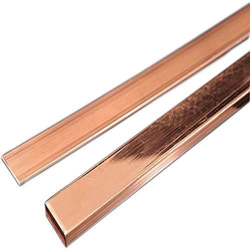 Hzonder Copper - T2 Cu Metal Flat Bar - T2 Purple Copper Cu Flat Bar - DIY Crafts Metalworking 2 Pieces,500204mm