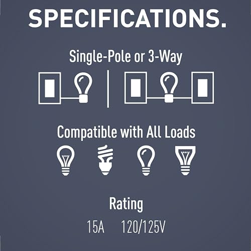Legrand radiant RCD33WCC6 15 Amp Combination 2-in-1 Decorator Rocker Light Switch, Two 3-Way Switches, White (1 Count) by Pass & Seymour - Image 4