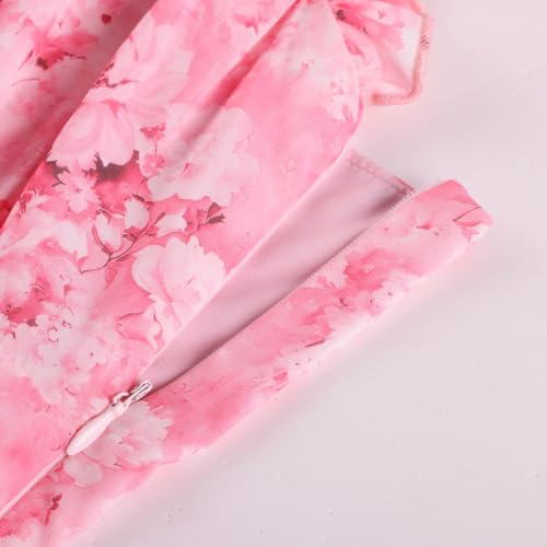 Image of Scarlet Darkness Summer Dresses for Women 2026 Floral Corset Dress Long Milkmaid Dress with Pocket