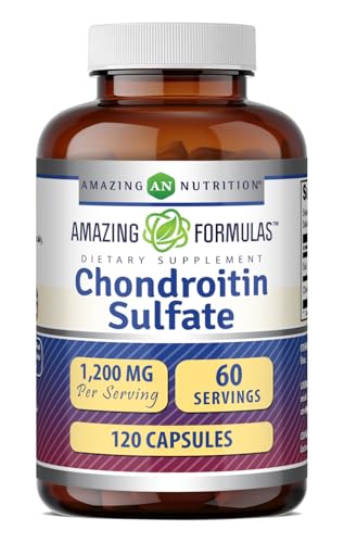 Amazing Formulas Chondroitin Sulfate 1200 Mg Supplement | Capsules | Non-GMO | Gluten-Free | Made in USA (1 Pack | 120 Count)