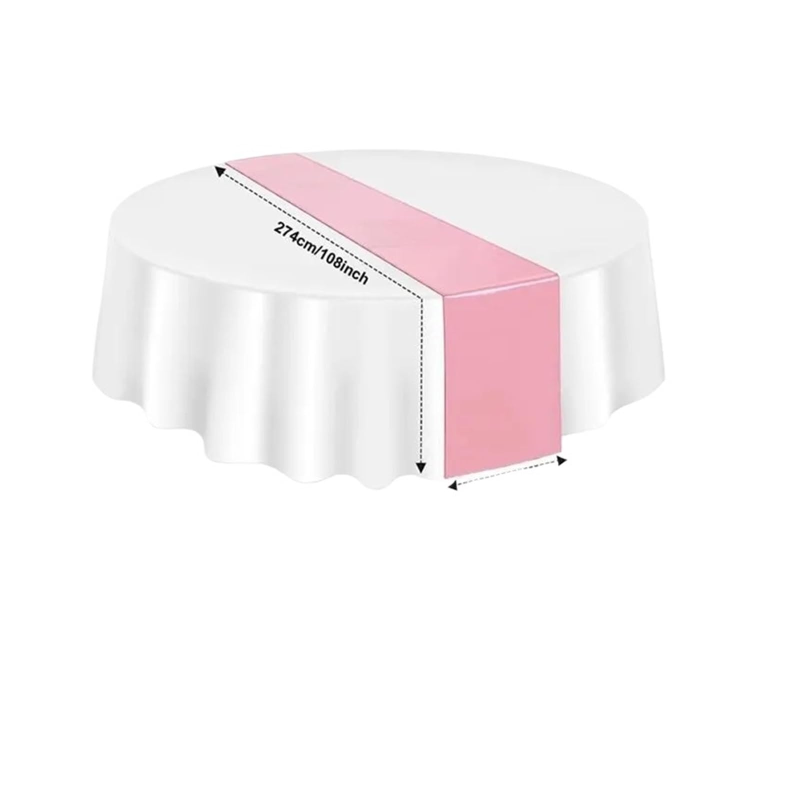 Satin Table Runners 12Pcs Plastic Tablecloths And Satin Table Runner