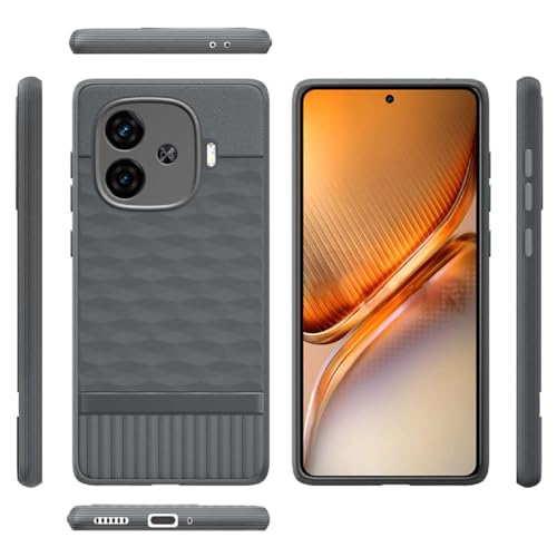 Image of Shockproof Case for iQOO Neo 10R 5G | Full Camera Protection | TPU Flexible Back Cover for iQOO Neo 10R 5G (Graphite Grey)