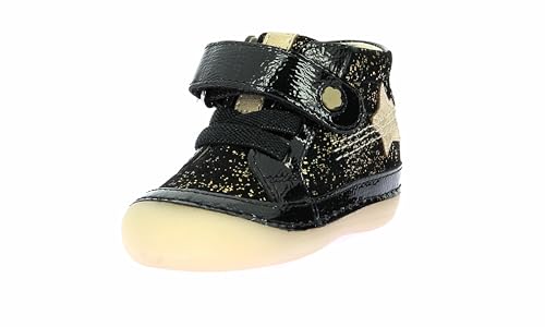 Kickers Sokistic, Botas Cortas al Tobillo Unisex niños, Negro y Dorado, 20 EU