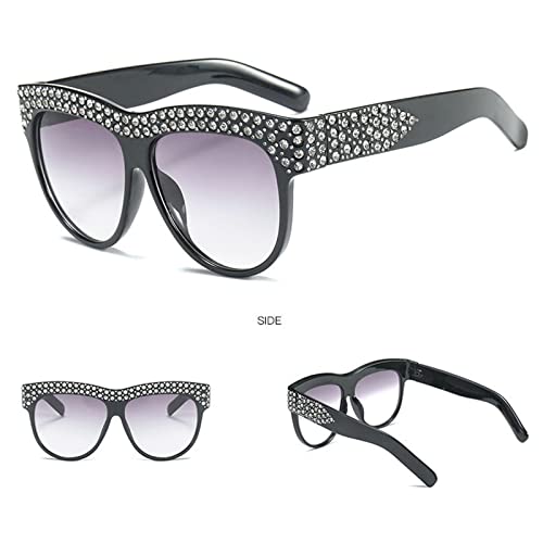 willochra Oversized Crystal Square Diamond Sunglasses for Women Retro Fashion pink Shiny Rhinestone Sun Glasses3