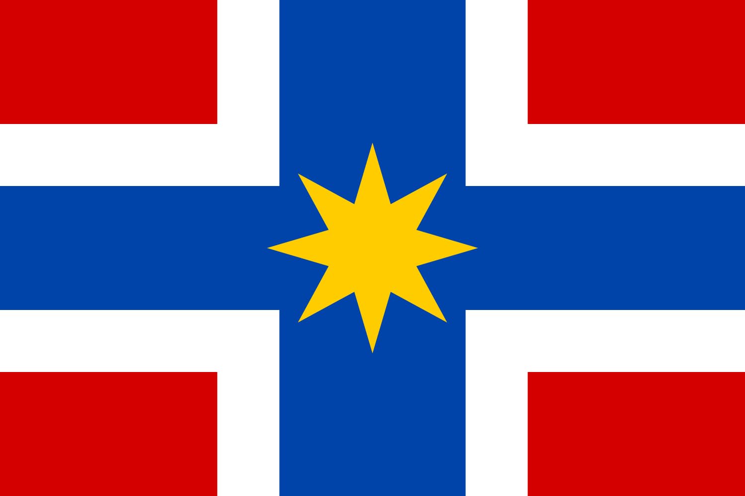 Drapeau paysage haut de gamme de Sazovice avec coutures renforcées