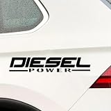 2PCS Diesel Power Heavy Duty Decal 11.81'x2.17' Vinyl Sticker for Diesel Trucks, Big Rigs, Offroad Bumpers and Metal Toolboxes, Waterproof & Durable Car Decal Sticker | #AZ52 (Black)