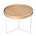 Produktbild invicta INTERIOR Couchtisch MODULAR weiß Eiche Furnier rund inkl. Tablett Beistelltisch Sofatisch Wohnzimmertisch