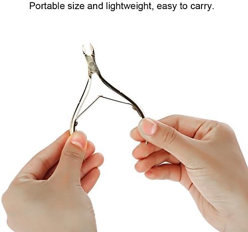 Nail Cuticle Nipper, Stainless Steel Dead Skin Scissor Cuticle Cutters Remover Nail Clippers Nail Care Tool for Manicure and Pedicure(Gold)