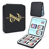 DLseego Zelda Sword Game Case for Switch Lite/Switch/Switch OLED, 12 Slots Game Cards Holder and 12 Micro SD Card Slots, Cartoon Portable Game Card Storage Cartridge Box -- Black