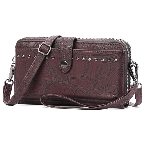 SENDEFN sac à bandoulière en cuir élégant et portefeuille polyvalent
