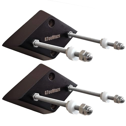 ATOOMTUZS Skateboard wall Mount -Wooden Rhombic Shape Skateboard Deck Wall Mount with Two Screw Holes -Hanging Skateboard Display Decor for for Skateboard Enthusiasts-2 Packs(Black)
